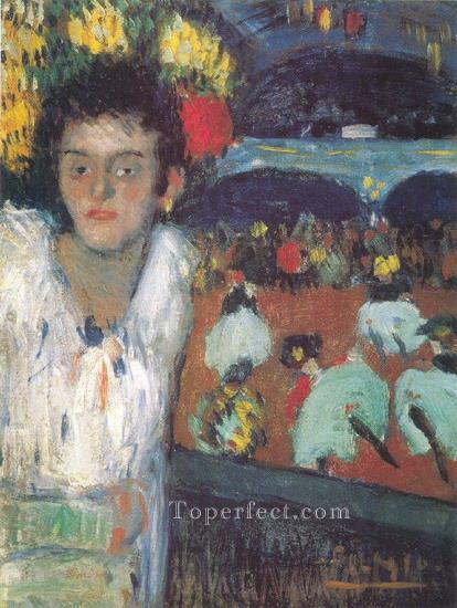 En el Moulin Rouge El diván japonés 1901 cubista Pablo Picasso Pintura al óleo